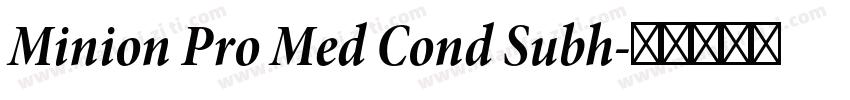 Minion Pro Med Cond Subh字体转换